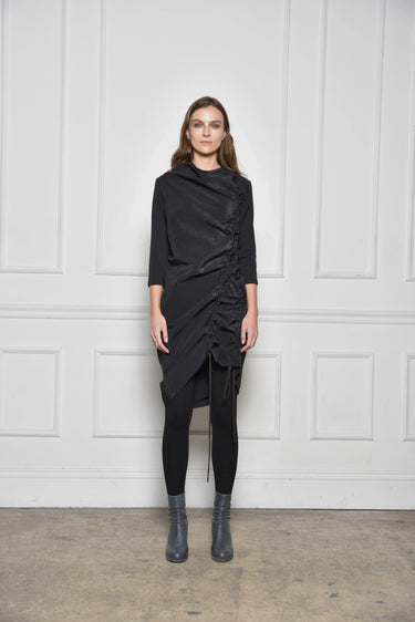 Double Ruch dress - SIMPLY MILA Modern Chic Timeless Women's Clothing
