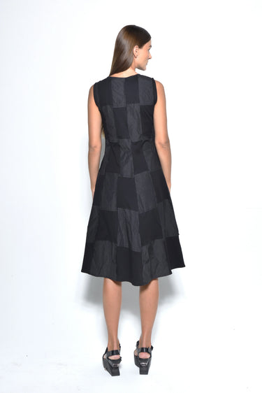 Sleeveless Chessboard dress - SIMPLY MILA Modern Chic Timeless Women's Clothing