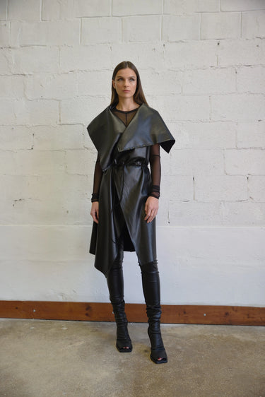 Uneven Sleeveless Coat